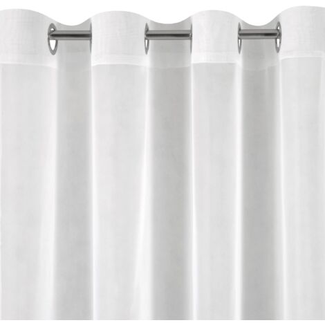 Tenda Jacquard Eurofirany Rivet | Con Occhielli Metallo | 135x250 Cm | Colore Argento | Elegante Per Soggiorno E Camera Da Letto