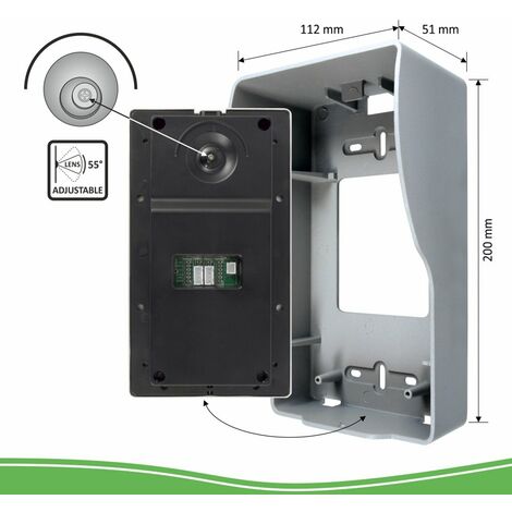 Videocitofono vivavoce LCD telecamera da esterno con visione notturna. 4  fili