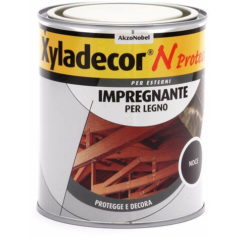 Xyladecor N PROTECT Fondo Impregnante per Legno Esterno a base solvente, Protettivo e Decorativo, Pronto Uso, colore NOCE 750ML, 750 ML (1/5)