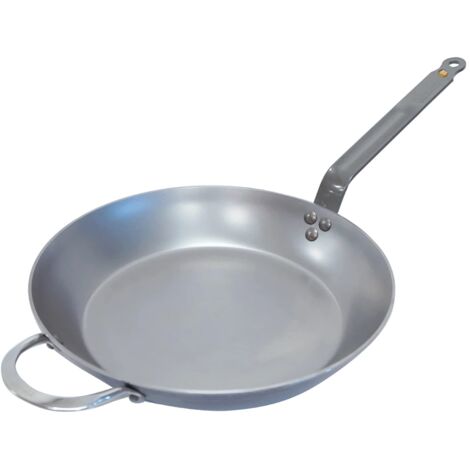 De Buyer Mineral B Element Padella lionese in Ferro con Due manichi, 5610.32, Acciaio, Argento, 32 cm, 10 unità (1/5)