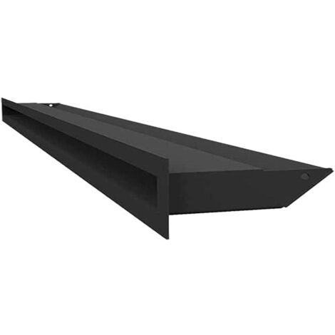 KRATKI griglia di ventilazione AIR Griglia aria calda 6 x 100 cm Nero Griglia di scarico per ventilazione camino Presa d'aria con un angolo di 45 gradi resistente al surriscaldamento
