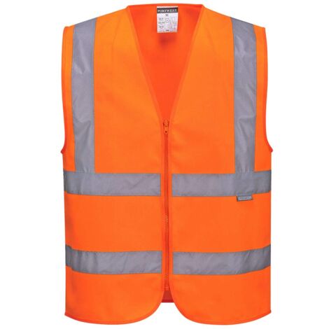 Portwest C375 Gilet Band & Brace Hi-Vis con Zip, Arancione, L