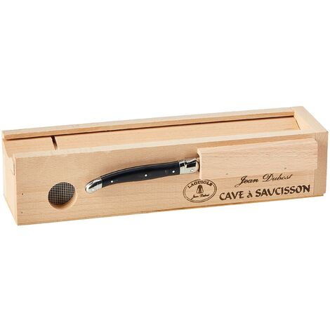 Laguiole Jean Dubost 61311, Coltello con piccolo tagliere, colore: Nero (1/5)
