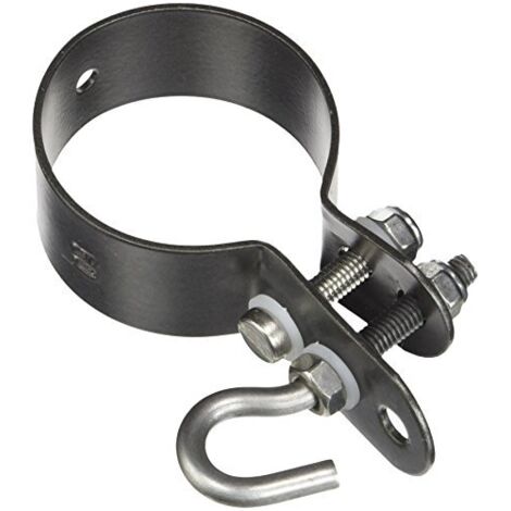 GAH-Alberts 655686 Fascetta per barre di tensionamento per recinzione zincata, con rivestimento in plastica antracite metallico Ø fascetta 48 mm
