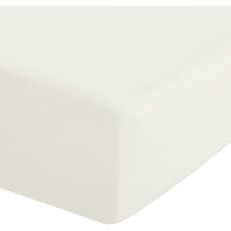 Catherine Lansfield - Lenzuolo matrimoniale con angoli elasticizzati, per letto King, in percalle, non adatto al ferro da stiro, Beige (cremefarben)