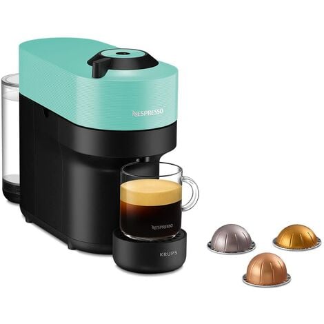 Nespresso Vertuo Pop XN9204K, Macchina caffè di Krups, Aqua Mint, Sistema  Capsule Nespresso Vertuo, Serbatoio acqua