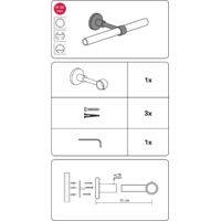 Supporto Doppio Per Tende Gardinia - Base In Metallo Per 2 Bastoni Da 20 Mm, Nero Opaco - Foto 9