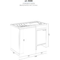 Coprilavatrice Con Lavatoio Negrari - Resina PVC, Bianco, 109x60x89cm - Interno/Esterno - Foto 11