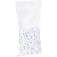 Bulk Hardware BH03628 Ganci Scorrevoli in Nylon per Tende su Binario a Guida Twinglide, Bianco, Set di 100