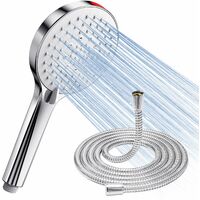 Soffione Doccia Anticalcare SREWOHS - 5 Funzioni Getto, Alta Pressione E Risparmio Idrico 9L/min - Foto 3