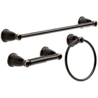 Franklin Brass Kinla - Set di accessori per il bagno, 3 pezzi, colore: Bronzo lucidato a olio