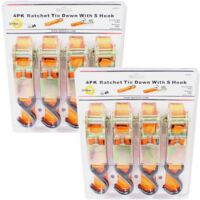 4 Cinghie Di Fissaggio DynaSun Ratchet - Lunghezza 5m, Carico 188kg, Arancione - Foto 10