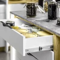 Guide Per Cassetti GTV H45 - 45.3x350 Mm, Acciaio Zincato, Chiusura Soft-Close, Portata 30 Kg