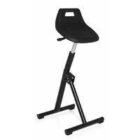 HJH Office 665150 Sgabello da lavoro TOP WORK 31 nero, senza braccioli, robusto, regolabile in altezza, sedia da lavoro, base nera, ergonomica, facile da pulire, aiuto di sostegno