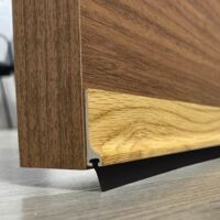 BURCASA - Paraspifferi per porta in PVC rigido ROVERE da 1 metro e frangia da 12 mm. Fissaggio biadesivo resistente.
