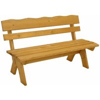 Panca da giardino Freital, 3 posti, Legno di Pino massiccio