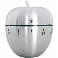 MSV 110262 - Timer a Forma di Uovo, in Acciaio Inox, Dimensioni 6 x 7,5 x 0,1 cm