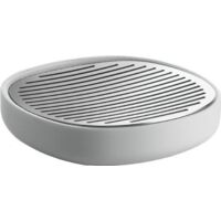 Alessi Birillo PL04 W Portasapone di Design in PMMA e Acciaio Inossidabile 18/10, Bianco