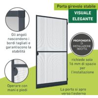 Zanzariera Per Porta Windhager Basic - 100x210 Cm, Bianco, Con Chiusura Magnetica, Kit Fai Da Te - Foto 5