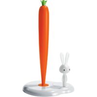 Alessi ASG42/H W Bunny & Carrot Portarotolo da Cucina, Resina Termoplastica, Bianco