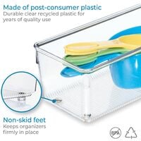 iDesign Portaposate cassetto, Organizer cassetti in plastica di medie  dimensioni, Separatori cassetti ideali per posate e altri utensili da  cucina, trasparente