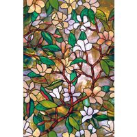 con fantasia di magnolie effetto vetrata Pellicola adesiva per finestra Artscape da 61 x 92 cm 
