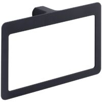 Gedy G-Kuala Lumpur, Asciugamani ad Anello, Colore Nero, Porta salviette Bagno Realizzato in Cromall, Ottone e Vetro, Garanzia 2 Anni, Misure 15 x 23 x 5 CM e Peso 0,49 kg, Design R&S, Unica