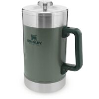 Stanley Caffettiera a stantuffo Classic Stay 1.4L o 48OZ Verde Hammertone Mantiene caldo per 4 ore Filtro a rete Sedimenti minimi Pressa per caffè in acciaio integrata BPA-free
