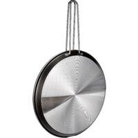 Frabosk Girafrittata Hamburghiera Tostiera CASALINGHI Doppio Grill Antiaderente cm30 Utensili da Cucina, Alluminio, Argento, 30 cm