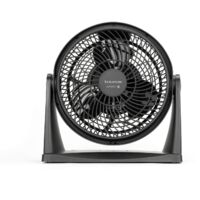 Taurus Libonotos, Ice Brise Mini - Mini circolatore d'aria, mini ventilatore da tavolo, diametro 25 cm, 2 velocità, 3 lame, inclinabile, sospensione a parete, silenzioso, potente, 28x13x28 cm