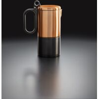 Caffettiera BRA Kaffe 4 Tazze In Acciaio Inox – Adatta A Induzione – Colori Nero E Rame Con Riduttore