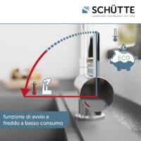 Rubinetto Da Cucina SCHÜTTE Per Finestra - Miscelatore Monocomando Girevole 360°, Beccuccio Alto Pieghevole, Cromo