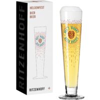 RITZENHOFF 1011012 Bicchiere da birra 330 ml – Serie Heroes Festival n. 12 – Don't worry, beer hoppy – rotondo – Made in Germany