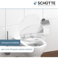 Sedile WC con doppio meccanismo di chiusura ammortizzata Anima in legno