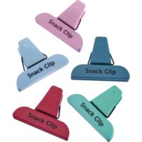 Westmark 52172270 Clip per sacchetti snack in plastica, freschi, colori assortiti, confezione da 5