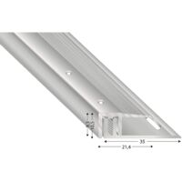kuegele Floor profilo 100 cm anodizzato per pavimenti 7 – 15 mm, STS21 S 100