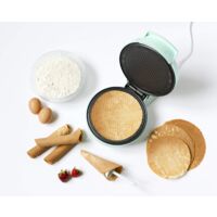 Macchina Per Cornetti Gelato BESTRON AWCM700 - 700W, Antiaderente, Diametro 18.5cm, Verde Menta - Foto 5