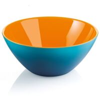 Guzzini Contenitore My Fusion, Blu/Arancione, Ø25 x h10.5 cm