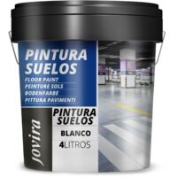 JOVIRA PINTURAS- 6 Chilo - Pittura per pavimenti esterni ed interni, garage e superfici sportive in genere, finitura opaca. Protegge le superfici in calcestruzzo, cemento (4 Litri, Bianco) B-14
