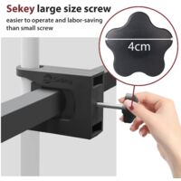 Sekey Supporto Per Ombrellone Da Giardino In Alluminio - Ancoraggio A Terra Per Aste 32-52 Mm - 3