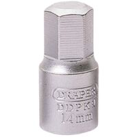 Draper DDPK9, Chiave Esagonale per Tappo di spurgo, 3/8” (14 mm), Impronta Quadrata, Blu
