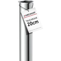 Kirchhoff 98848018 Immersione Cromato, 20 cm, prolunga 200 mm Bottiglia e sifone Tubolare, 1 1/4 Pollici, Tubo aggiuntivo Extra Lungo lavandino, Scarico in Acciaio Inox, Cromo, 20cm