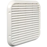 La Ventilazione ASQR2222B Griglia Antisfondamento da Sovrapporre, Alluminio Bianco, 220x220 mm