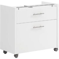 Schildmeyer Trient 147475 - Mobile base lavabo, materiale a base di legno, bianco opaco, 67 x 35 x 61,6 cm
