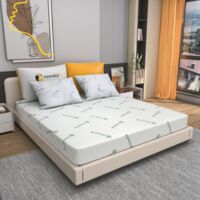 Mundialflex Materasso Singolo 90x190, Memory Foam con rivestimento Sfoderabile Canapa.