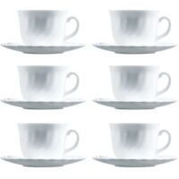 Luminarc Trianon Tazza, Bianco, Set da 12 Pezzi, 6 unità