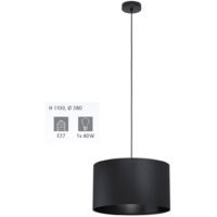 Eglo Maserlo 1 Lampadario a Sospensione, Nero