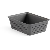 TATAY Bohol - Organizer A6, in polipropilene, senza BPA, 100% plastica riciclata, colore: grigio antracite, dimensioni: 12,5 x 16,5 x 5,5 cm