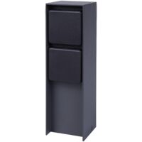 BOLD 19523 Abano presa di corrente da esterno (colonna di corrente) con spina a 2 prese in antracite (colonna di corrente da esterno IP44 3680 Watt montaggio facile imballaggio senza plastica)