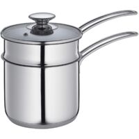 Küchenprofi Set di pentole per bagnomaria CAPRI, diametro 14 cm, altezza totale: 19 cm, pentola in acciaio inox con coperchio, adatta per tutti i piani cottura, compresi quelli a induzione, casseruola